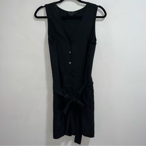 HATCH Black Linen Blend Romper